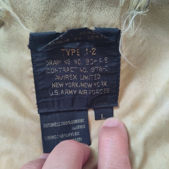 US Army Air Forces Real Leather Bomber Jacket - Picture 5 of 16